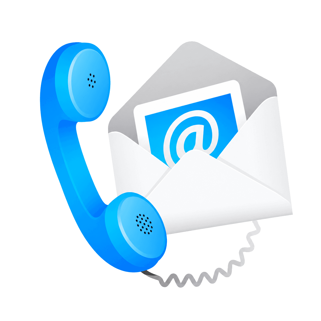 Ilustración de teléfono y correo para contactar a SOTRAL